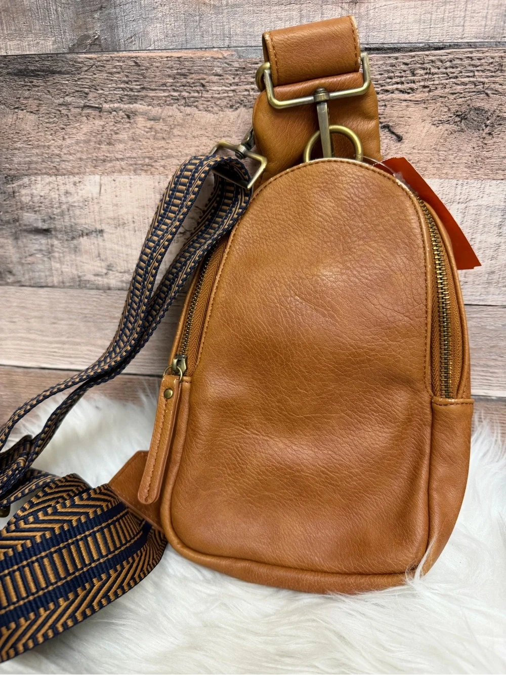 Urban Originals Anthropologie Brown Leather Crossbody Sling Bag
